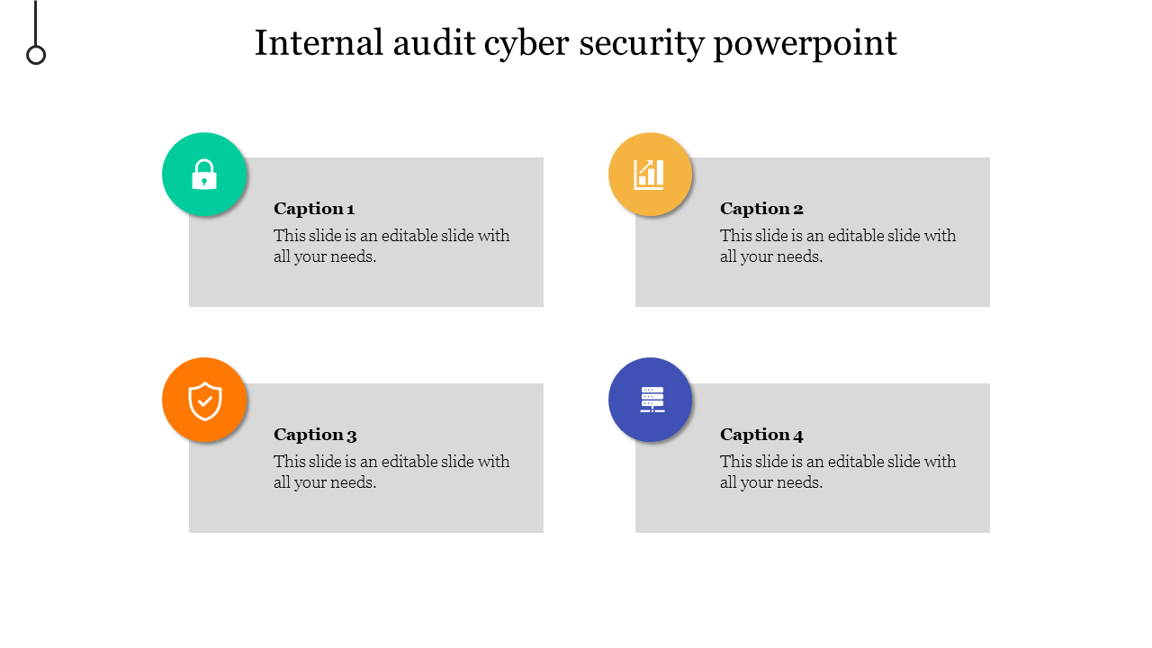 Internal audit cyber security powerpoint with icons